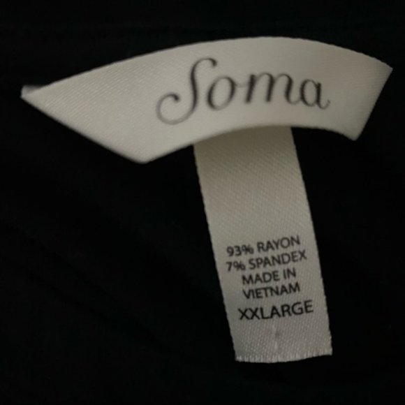 SOMA one pocket black Oversized Tee Shirt XXL - Picture 4 of 4